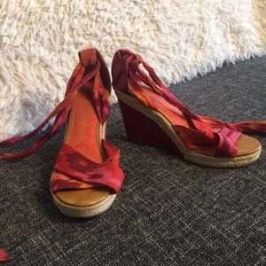 Gap lace up espadrille wedges